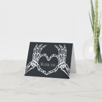Gothic Skeleton Baby Shower Thank You Card