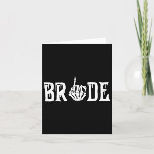 Gothic Skeleton Bride Wedding Just Married Spooky  Card