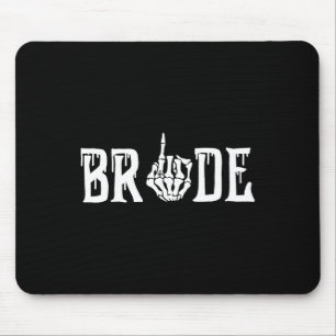 Gothic Skeleton Bride Wedding Just Married Spooky  Mouse Pad