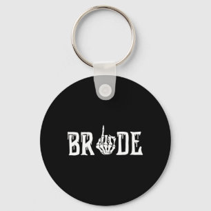 Gothic Skeleton Bride Wedding Married Spooky Keychain