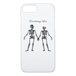 Gothic Skeleton Couple (Old Pink) Classic Case-Mate iPhone Case