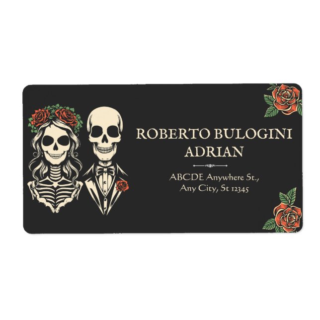 Gothic skeleton couple wedding (Front)