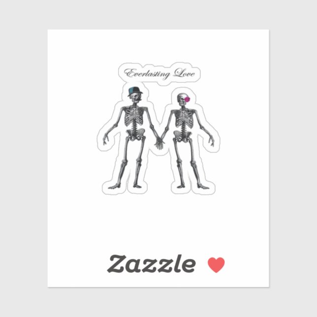 Gothic Skeleton Couple (White) Classic (Sheet)