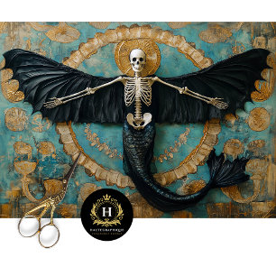 Gothic Skeleton Furniture Decoupage Tissue Paper