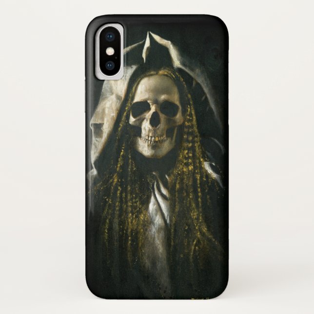 Gothic Skeleton Ghost iPhone X Case (Back)
