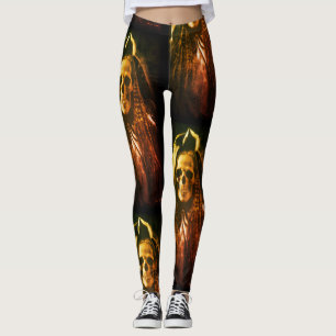 Gothic Skeleton Ghost Leggings