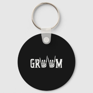 Gothic Skeleton Groom Wedding Just Married Spooky  Keychain