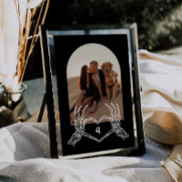 Gothic Skeleton Hands Arch Photo Table Numbers