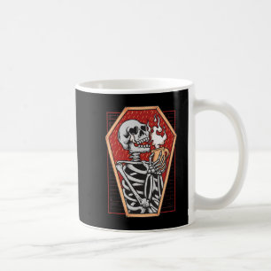 Gothic Skeleton in Coffin Mall Goth Halloween Aest Coffee Mug