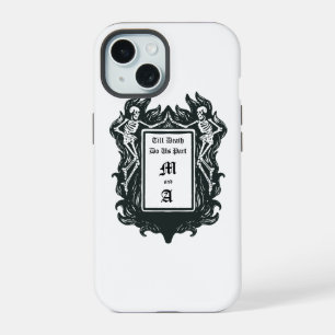 Gothic Skeleton Love Till Death Do Us Part iPhone 15 Case