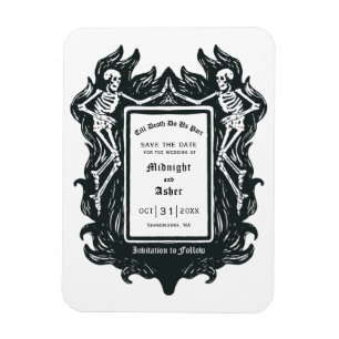 Gothic Skeleton Love Till Death Do Us Part  Magnet