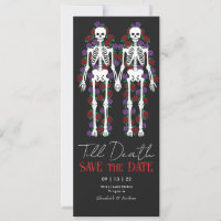 Gothic Skeleton Till Death Save the Date 