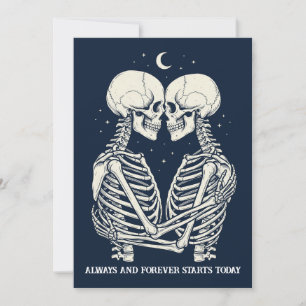 Gothic Skeleton Wedding Invitation Romantic Night