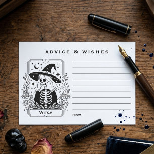 Gothic Skeleton Witch Party Advice Card