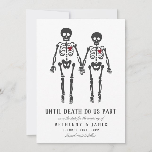 Gothic Skeletons Invitation (Front)