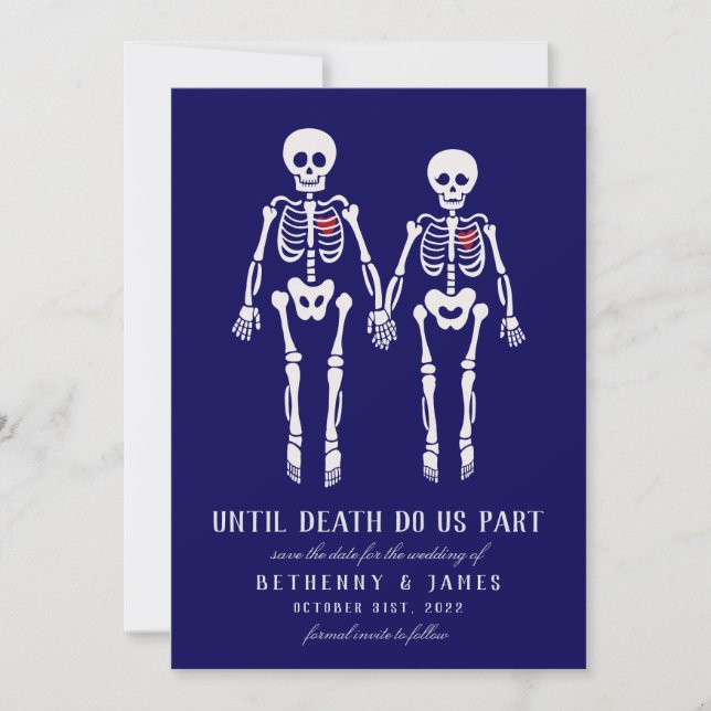 Gothic Skeletons Invitation (Front)
