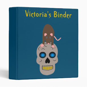 Gothic Skull and Rat Halloween Binder