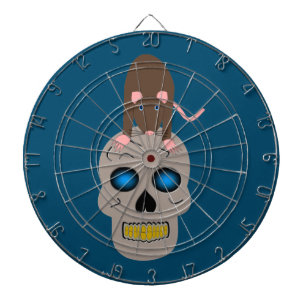 Gothic Skull and Rat Halloween Dartboard