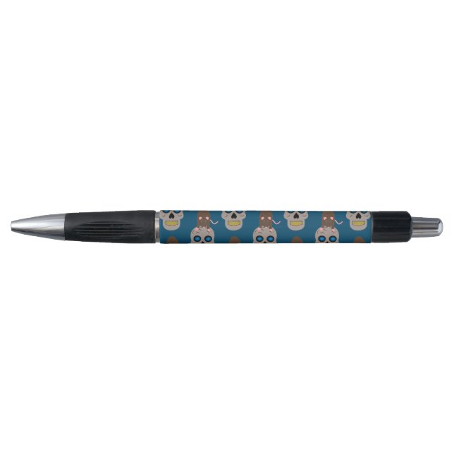 Gothic Skull and Rat Halloween Pen (Front)