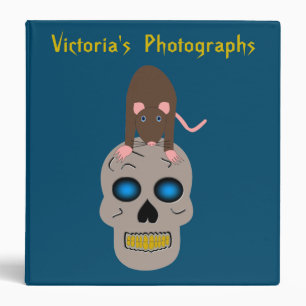 Gothic Skull and Rat Halloween Photograph Album Binder