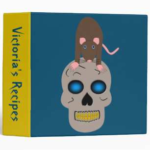 Gothic Skull and Rat Halloween Recipe Binder