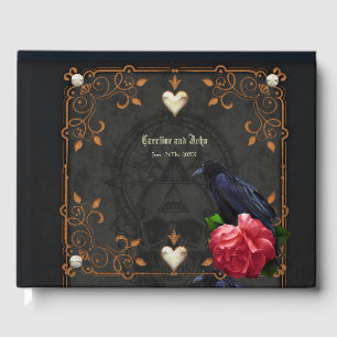 Gothic Skull and Raven. Guest Book