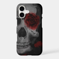 Gothic Skull and Red Roses vibrant
