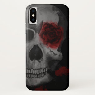 Gothic Skull and Red Roses vibrant Case-Mate iPhone Case