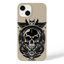 Gothic Skull Artwork with Intricate Details