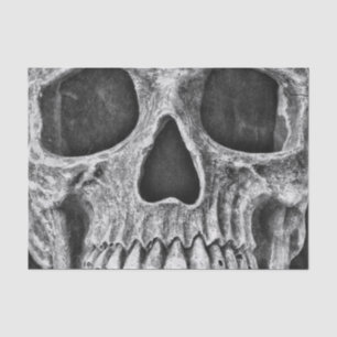 Gothic Skull Black And White Grunge Cool Tissue Paper