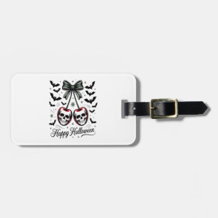 Gothic Skull Cherry Halloween Luggage Tag
