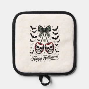 Gothic Skull Cherry Halloween Pot Holder