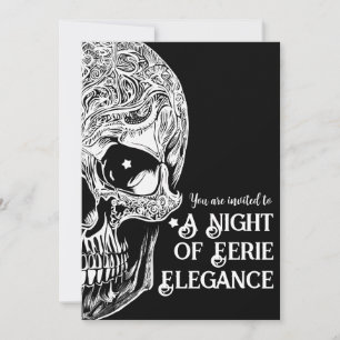 Gothic Skull Cocktail & Costume Party Invite
