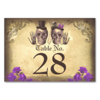 Gothic Skull couple deadly beautiful table cards
