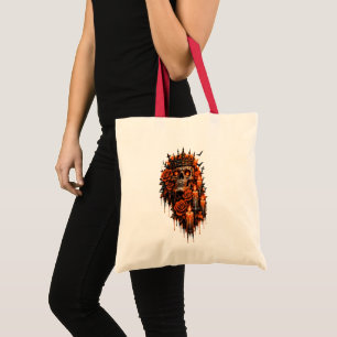 Gothic Skull Crown Halloween Dark Roses Spooky Des Tote Bag