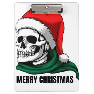 Gothic Skull Crown with Red Roses – Dark Biker Sty Clipboard