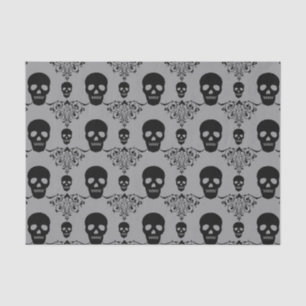 Gothic Skull Damask Tissue Paper
