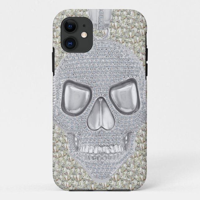 Gothic Skull Diamonds Print Case-Mate iPhone Case (Back)