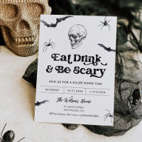 Gothic Skull Eat, Drink, Be Scary Halloween Party