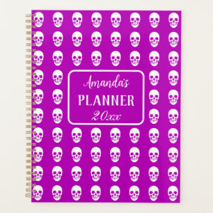 Gothic Skull elegant pink 2024  Planner