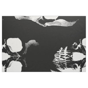 Gothic Skull Face Fabric