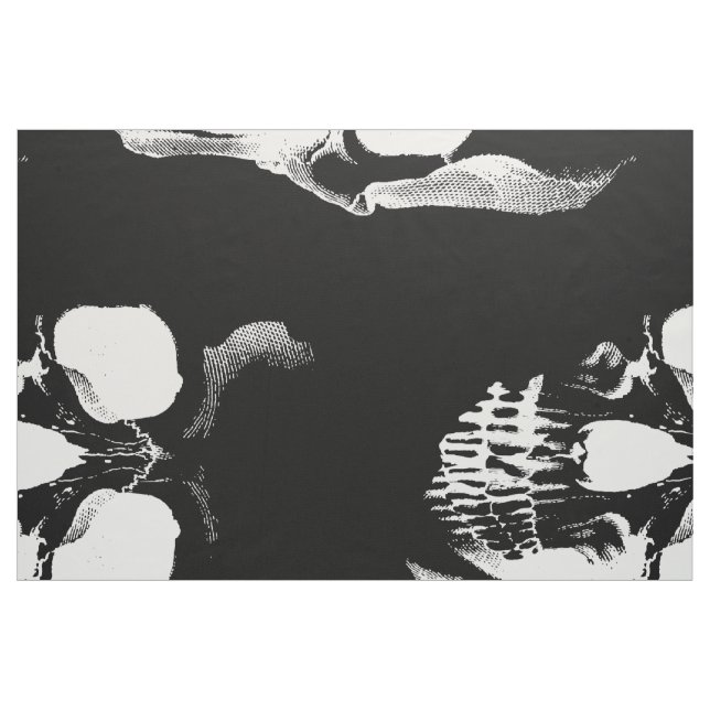 Gothic Skull Face Fabric (Fat Quarter)