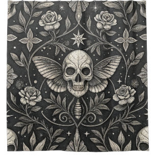 Gothic Skull Floral Celestial Pattern (1)
