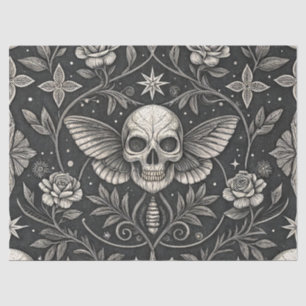 Gothic Skull Floral Celestial Pattern (1) Tissue Paper