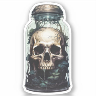 Gothic Skull Floral Design for Dark, Occult & Aest