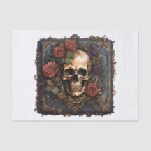 Gothic Skull for Decoupage
