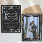 Gothic Skull Hallowedding Retro Wedding Invitation<br><div class="desc">Gothic Skull Hallowedding Retro Wedding Invitation</div>