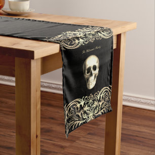 Gothic Skull Halloween Personalized Medium Table Runner