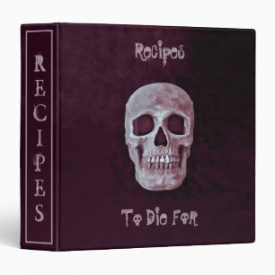 Gothic Skull Head Cool Purple Recipes To Die For Binder