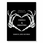 Gothic skull Heart Wedding Rehearsal Welcome sign